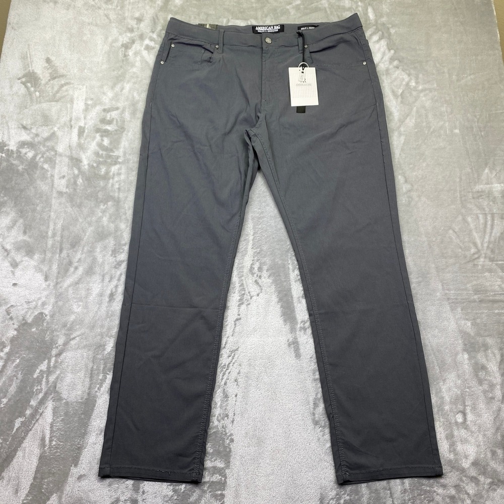 AMERICAN RAG Mens Graphite Pants Style AR23S-4XP 4 Way Stretch Sz 36 Fit 37" NWT